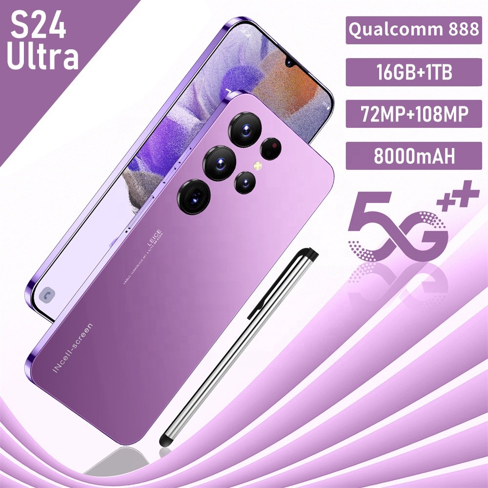 Hot Selling phones S24 ultra 5G Smartphones For s24 ultra 16GB+1TB 5G Android13 Cellphone 7.3inch Original Mobile Phone